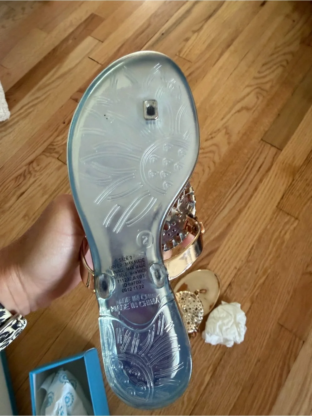 Jack Rogers shiny metallic